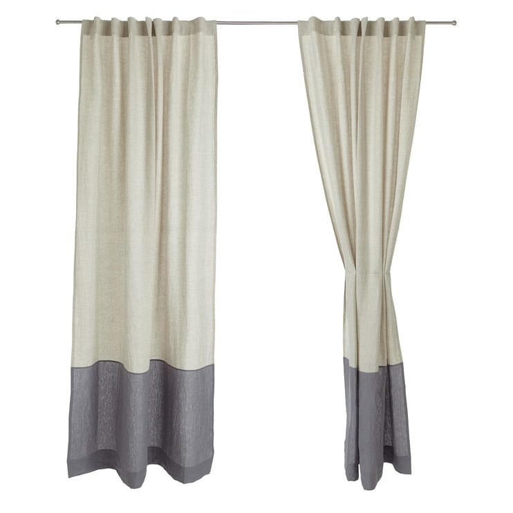 Cataya Linen Curtain in natural & charcoal | Home & Living inspiration | URBANARA