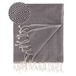 Cesme Hammam Towel grey & white, 100% cotton