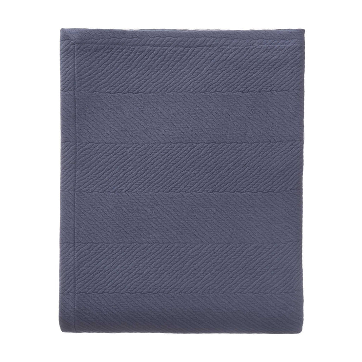 Cieza Bedspread dark grey blue, 100% cotton