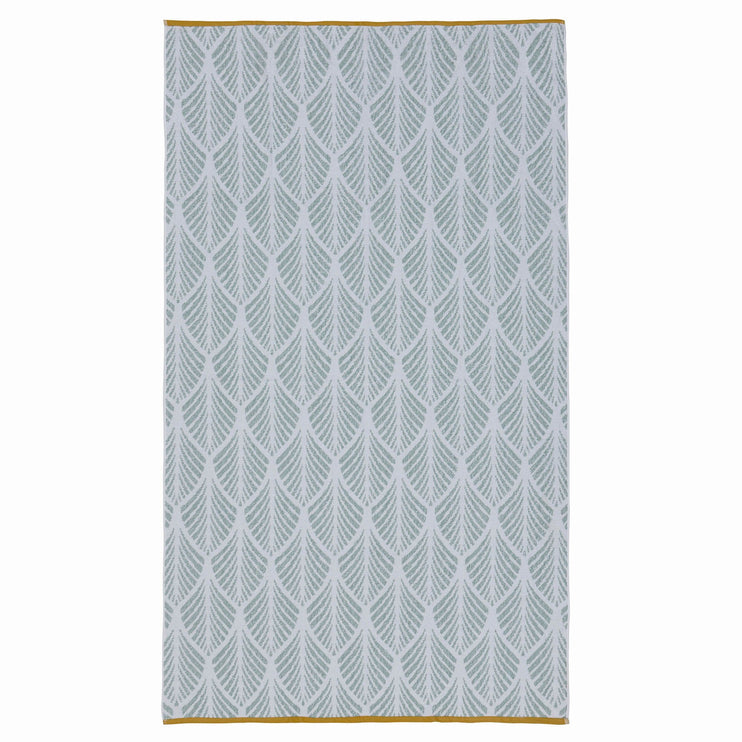 Coimbra beach towel, light grey green & white, 100% cotton