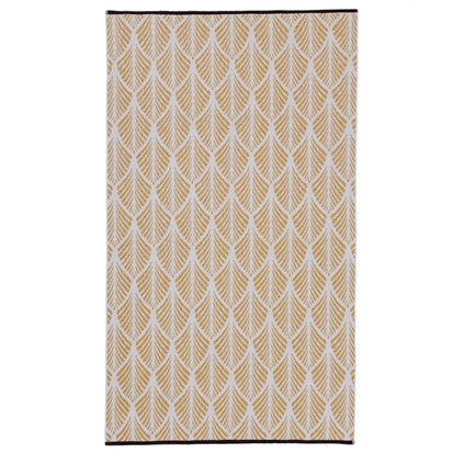 Coimbra beach towel, mustard & white, 100% cotton