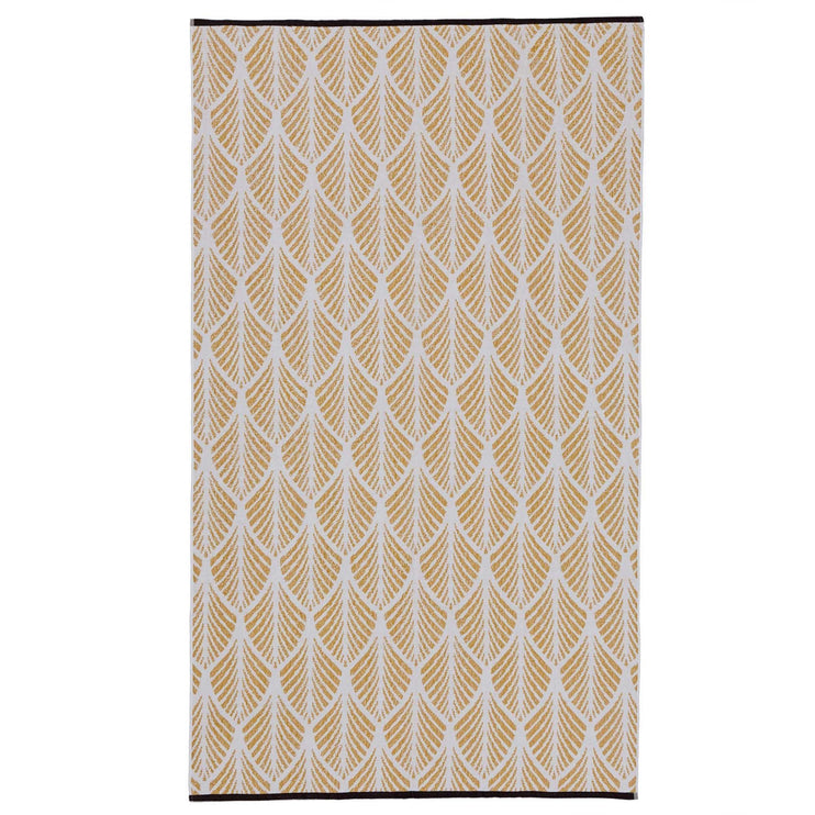 Coimbra beach towel, mustard & white, 100% cotton