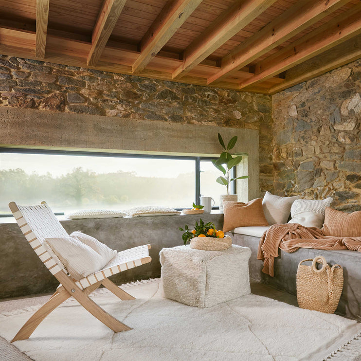 Pouf Palani [Naturweiß]