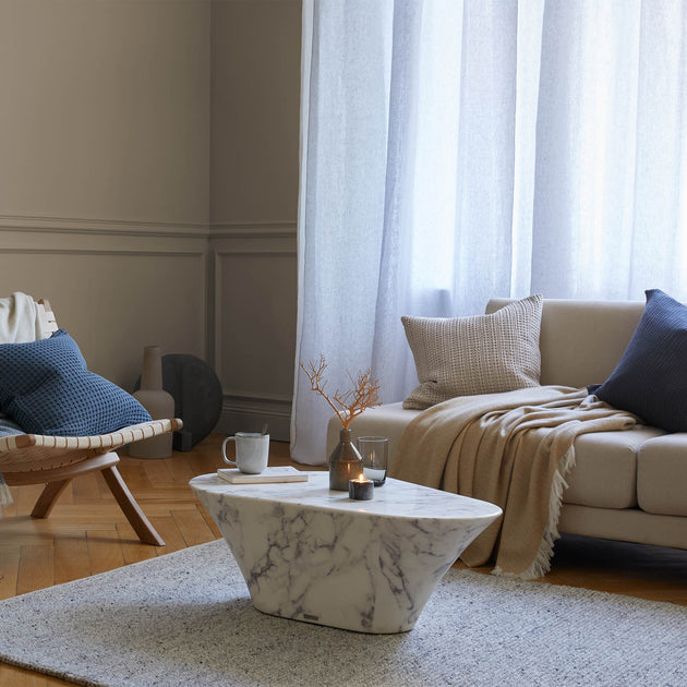 Leinen-Vorhänge Sines [Hellgrau & Salbeigrün]