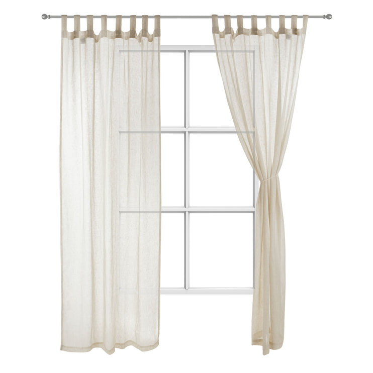 Vorhang-Set Cotopaxi Natur, 100% Leinen