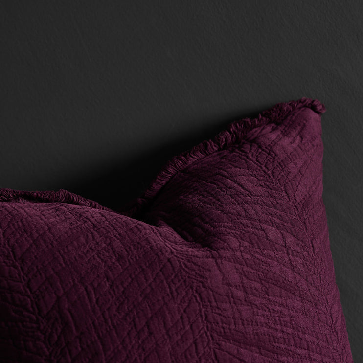 Ruivo bedspread, bordeaux red, 100% cotton |High quality homewares