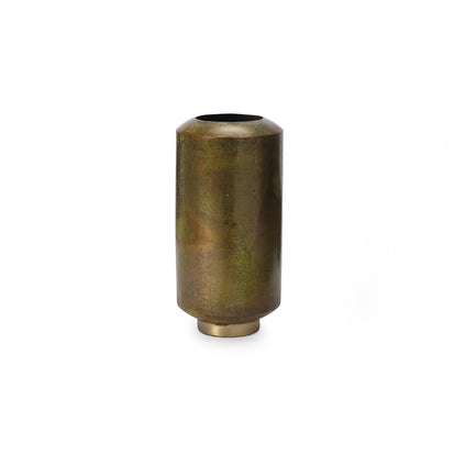 Vase Dapoli Messing & Senfgelb, 100% Metall