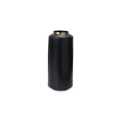 Dapoli Vase black & brass, 100% metal