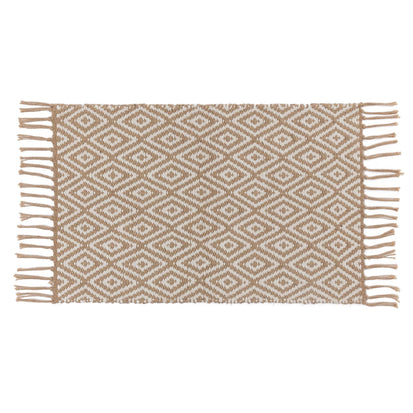 Dasheri Door Mat natural & white, 50% jute & 50% cotton