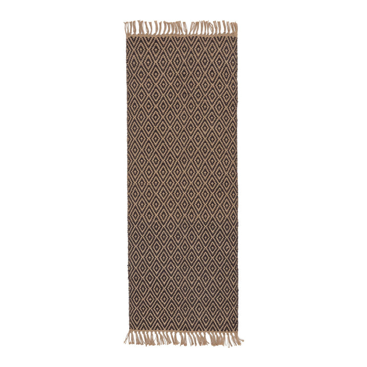 Läufer Dasheri Anthrazit & Natur, 100% Jute | URBANARA Läufer