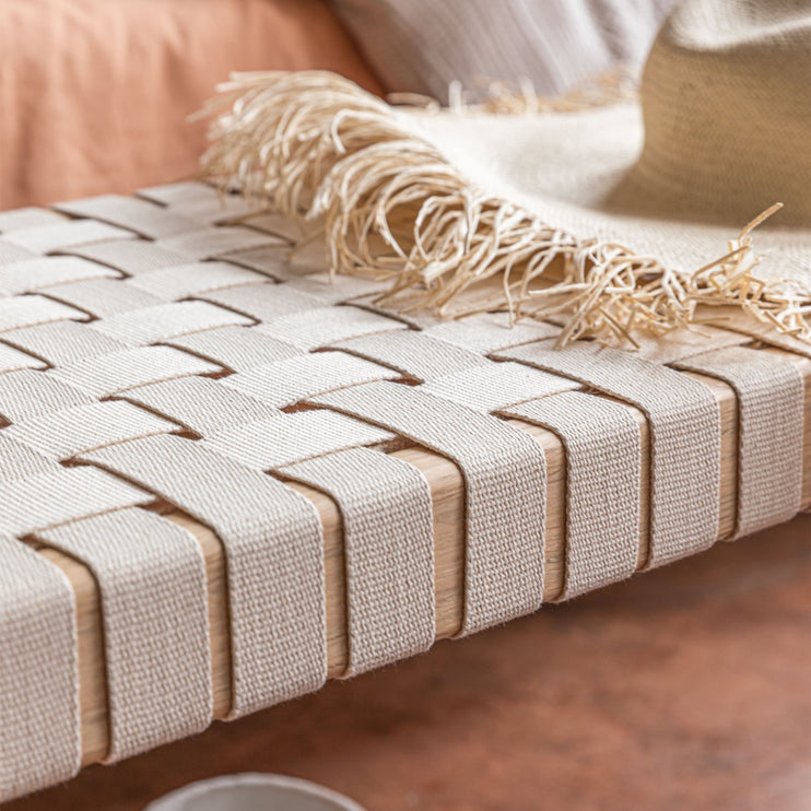 Bank Zenica [Hellgeölte Eiche / Naturweiß]