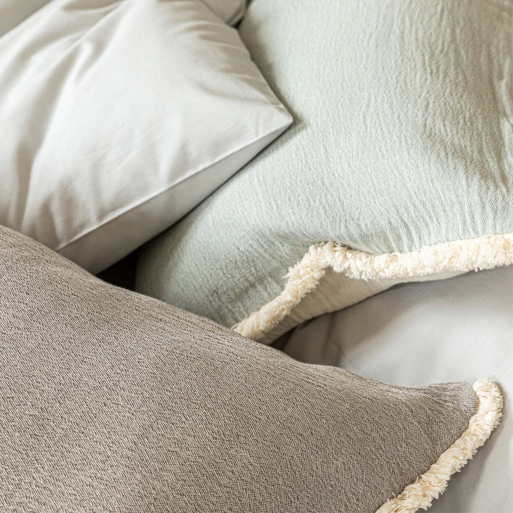 Kissenhülle Anaba [Grüngrau/Naturweiß]