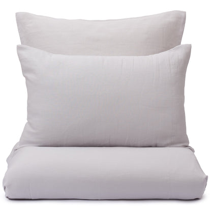 Bio-Leinenbettwäsche-Set Ferro [Hellgrau]