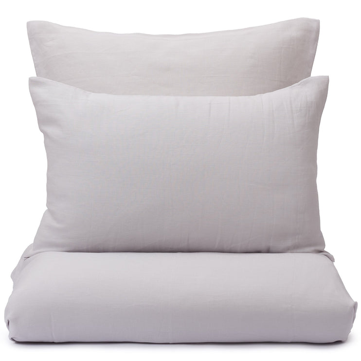 Bio-Leinenbettwäsche-Set Ferro [Hellgrau]