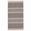 Gilao beach towel, natural white & dark blue & mustard, 100% cotton