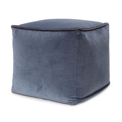 Godavari Pouf blue grey & grey, 100% cotton