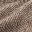 Wolldecke Gotland Dia Hellbraun & Creme, 100% Schurwolle | Hochwertige Wohnaccessoires