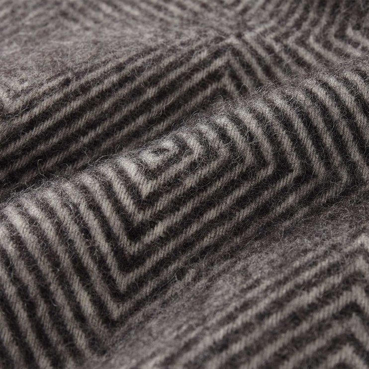 Gotland blanket in black & cream, 100% new wool |Find the perfect wool blankets