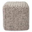 Jadao pouf, light grey melange, 100% wool