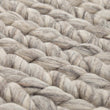 Jadao pouf, light grey melange, 100% wool |High quality homewares