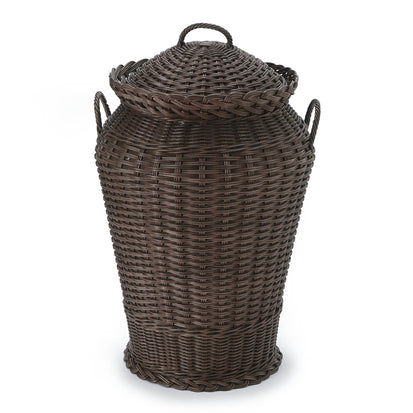 Java laundry basket, dark brown, 100% rattan