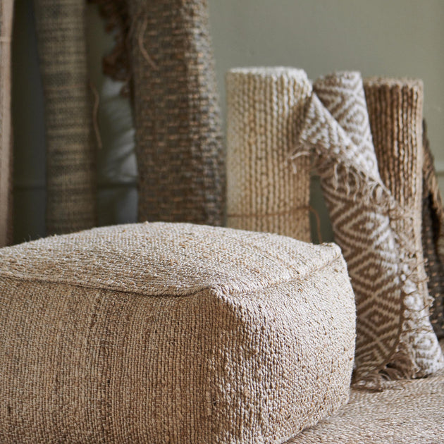 Sanchi Pouffe in natural | Home & Living inspiration | URBANARA