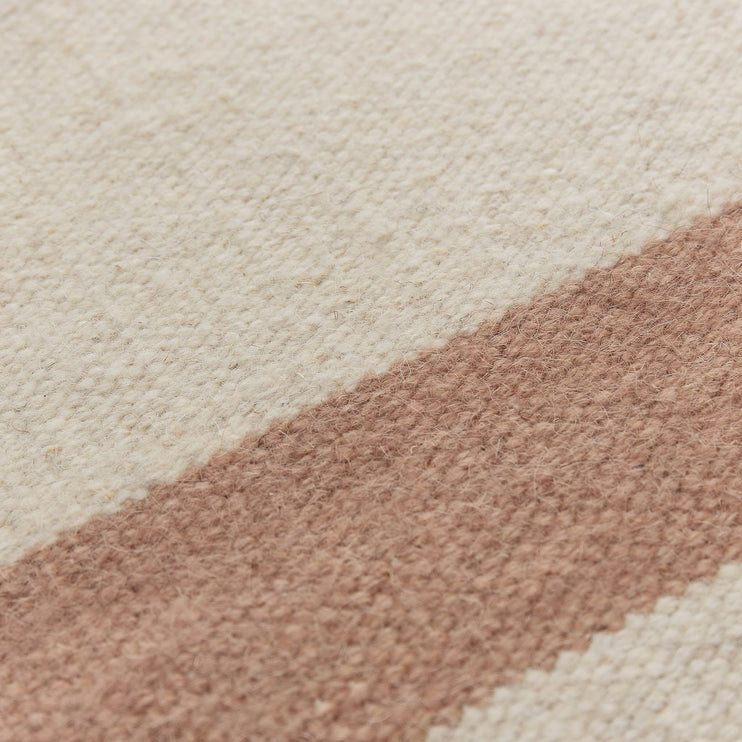 Runner Kalan Natural melange & Straw & Canyon Clay, 100% Wool | URBANARA Runners