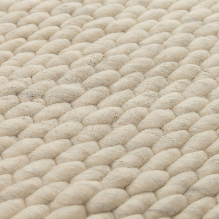 Wollteppich Kalu übergroß Elfenbein, 100% Wolle | Hochwertige Wohnaccessoires