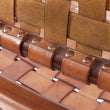 Kamaru Leather Chair light cognac, leather & 100% teak wood | URBANARA small furniture