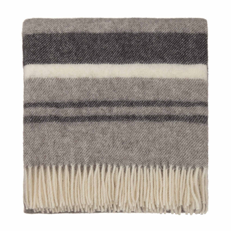 Kampai blanket, grey & cream, 100% new wool