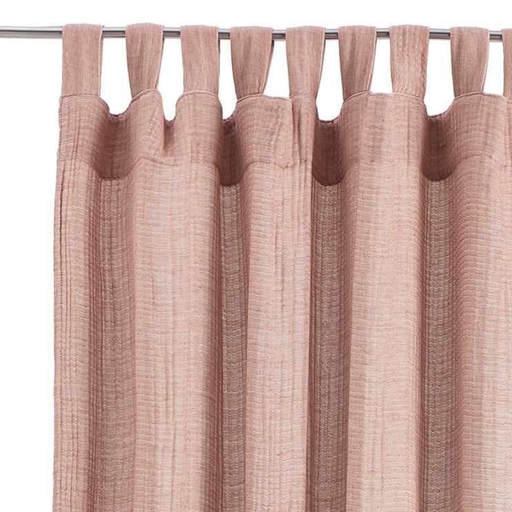 Vorhang Kanri in Terrakotta & Naturweiß | Schöne Ideen für Ihr Zuhause | URBANARA