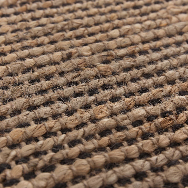 Kheradi jute rug natural & black, 100% jute | URBANARA jute rugs