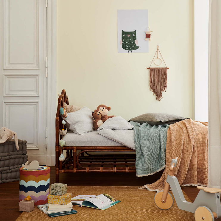 Kinderspannbettlaken Louredi Mini [Hellgrau-Melange]