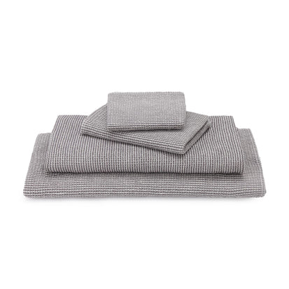 Handtuch Kotra, Hellgrau & Weiß, 50% Leinen & 50% Baumwolle