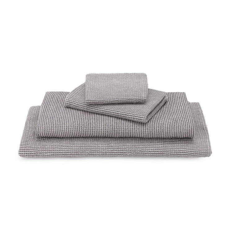 Handtuch Kotra, Hellgrau & Weiß, 50% Leinen & 50% Baumwolle