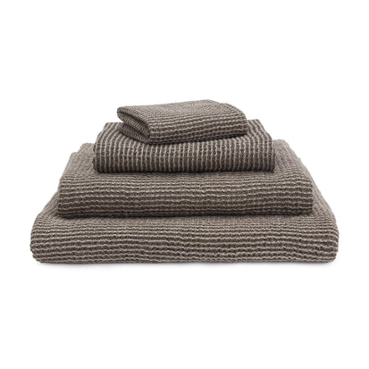 Handtuch Kotra Moosgrün & Natur, 50% Leinen & 50% Baumwolle