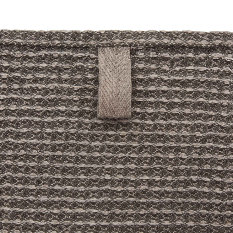 Handtuch Kotra Moosgrün & Natur, 50% Leinen & 50% Baumwolle | URBANARA Leinenhandtücher