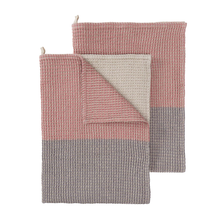 Geschirrtuch-Set Kotra Tira [Altrosa/Natur/Grau]