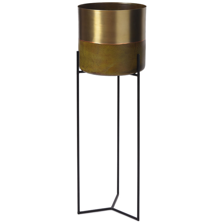 Naruli Planter brass & mustard, 100% metal | High quality homewares