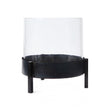 Windlicht Ozar Schwarz, 100% Glas & 100% Metall | URBANARA Kerzen & Düfte