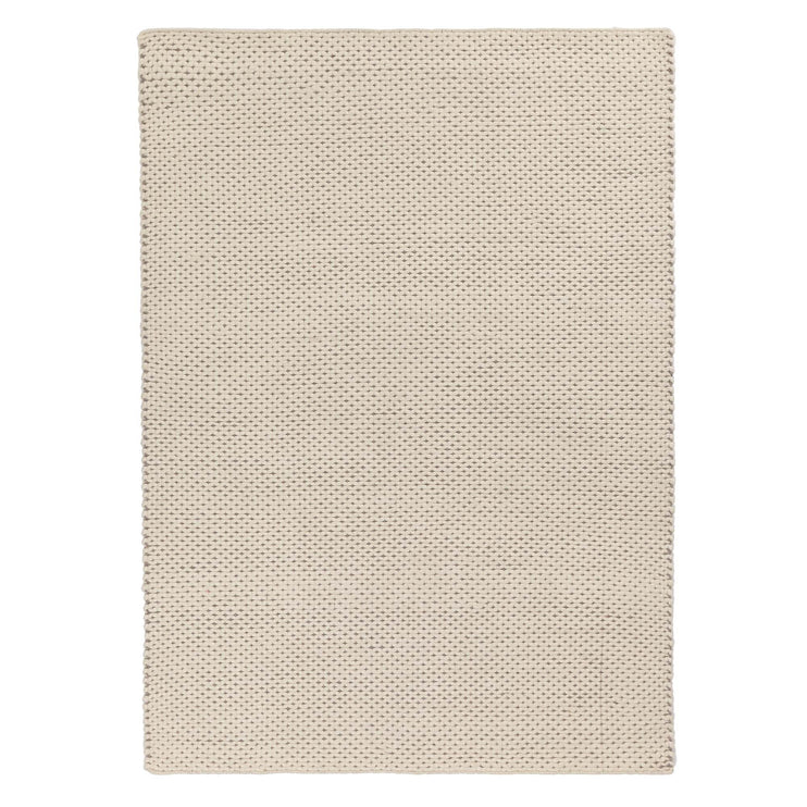 Lona rug, ivory & grey, 70% wool & 30% cotton | URBANARA wool rugs