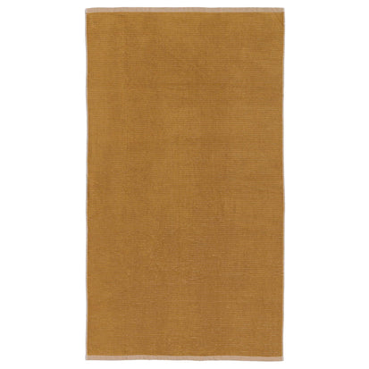 Louzela Beach Towel mustard & white, 100% organic cotton