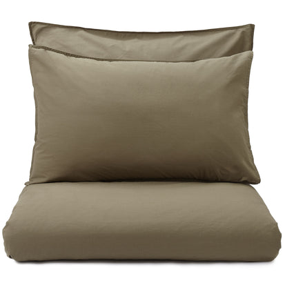 Bettdeckenbezug Luz, Olivgrün, 100% Baumwolle