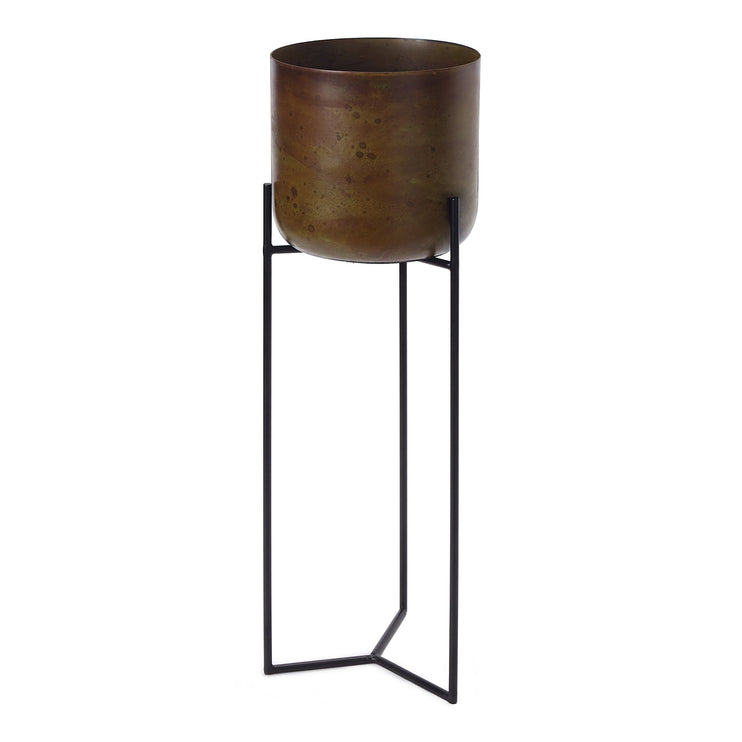 Pflanzenkorb Zaroli, Messing & Senfgelb, 100% Metall | URBANARA Wohnzimmer Accessoires