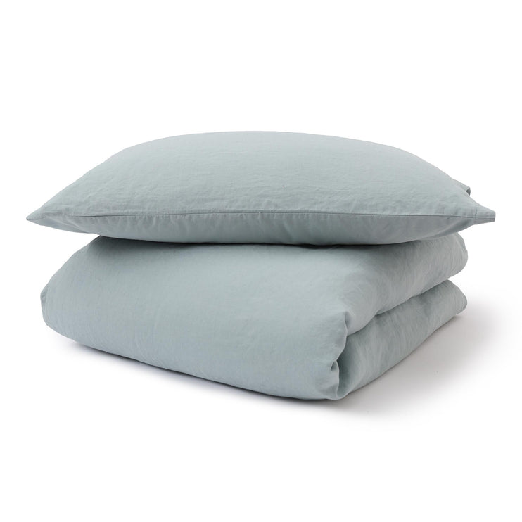 Leinen-Kinderbettwäsche Mafalda Mini [Helles Grüngrau]