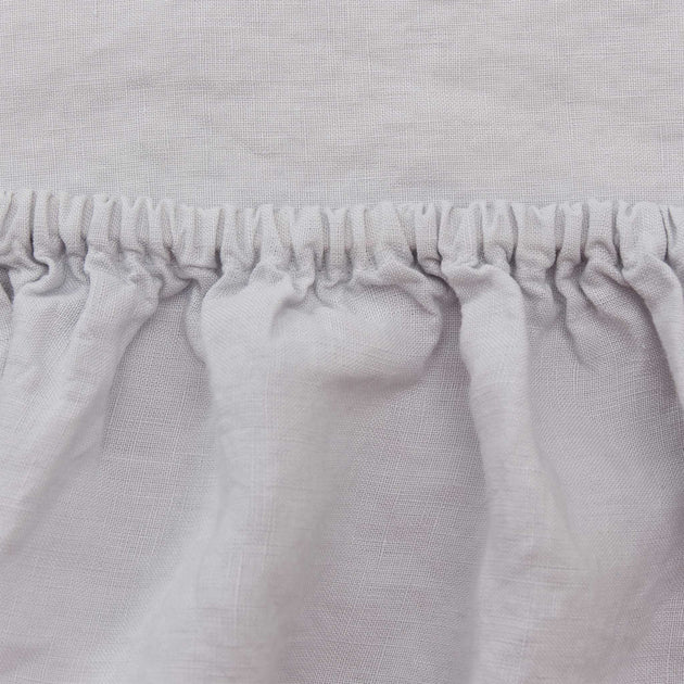 Leinen-Spannbettlaken Mafalda [Hellgrau]