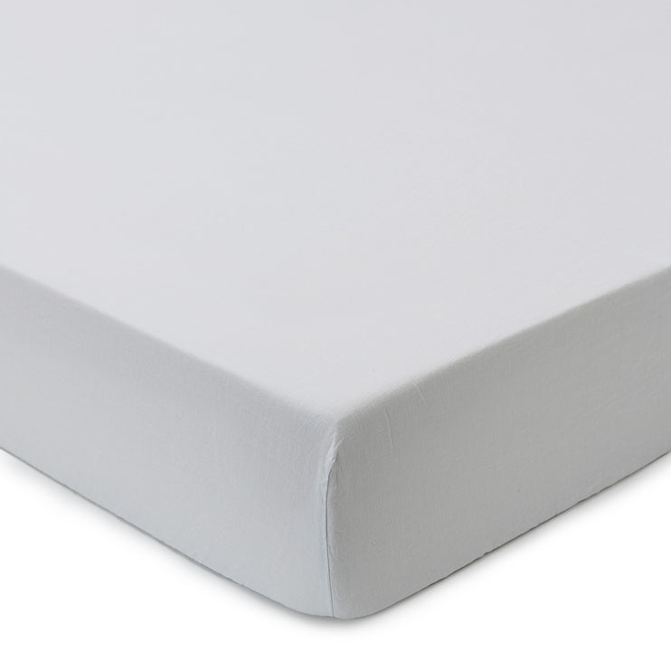 Leinen-Spannbettlaken Mafalda [Hellgrau]