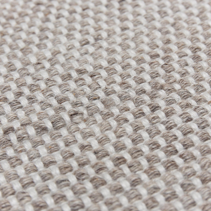 Doormat Mandal Light grey melange & White, 100% Recycled PET | URBANARA Outdoor Accessories
