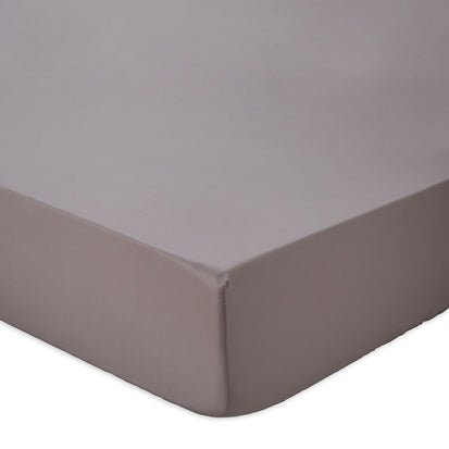 Marseille fitted sheet, grey, 100% cotton