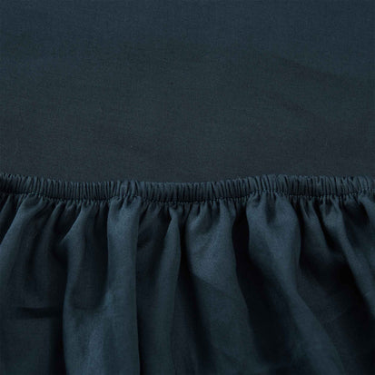 Satin-Spannbettlaken Millau [Petrol]